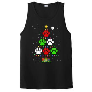 Dog Paws As Christmas Tree Matching Dog Lover Owner Family Great Gift PosiCharge Competitor Tank