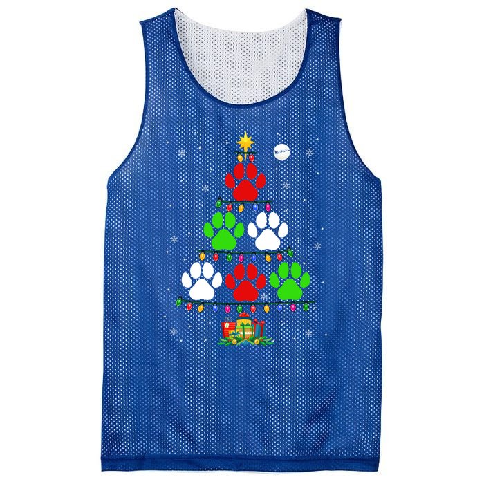 Dog Paws As Christmas Tree Matching Dog Lover Owner Family Great Gift Mesh Reversible Basketball Jersey Tank