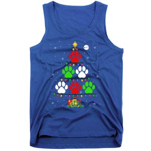 Dog Paws As Christmas Tree Matching Dog Lover Owner Family Great Gift Tank Top