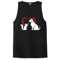 Dog Puppy And Baby Cat Heart Animal Dog & Cat PosiCharge Competitor Tank