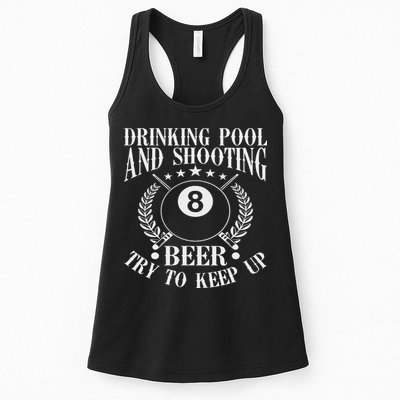 Drinking Pool And Shooting Beer Funny Billiards Gift Present Womens Tank Top