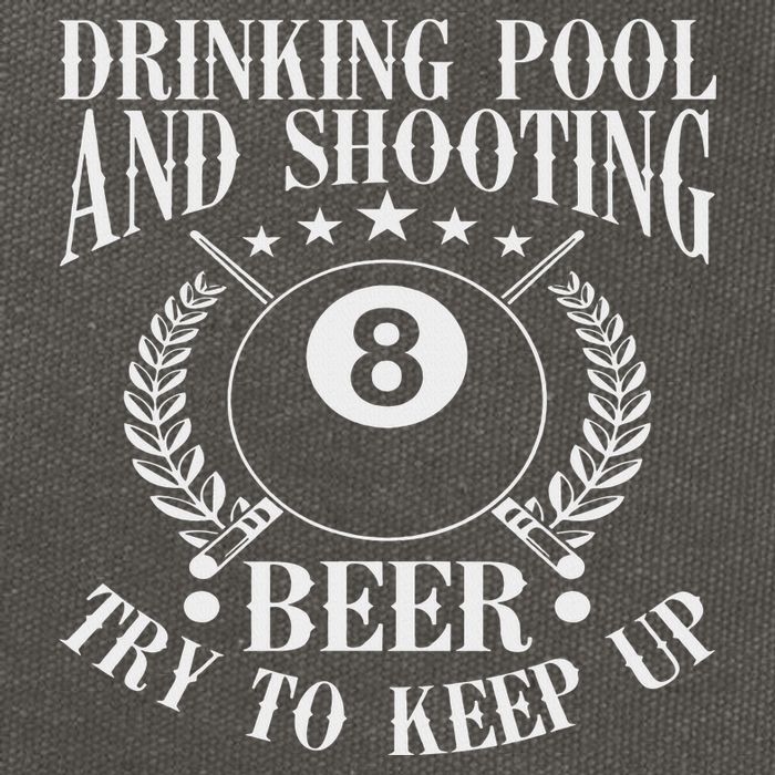 Drinking Pool And Shooting Beer Funny Billiards Gift Present Cotton Canvas Backpack