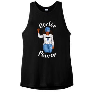 Doctor Power African American Dr Black Cool Cute Gift Ladies PosiCharge Tri-Blend Wicking Tank