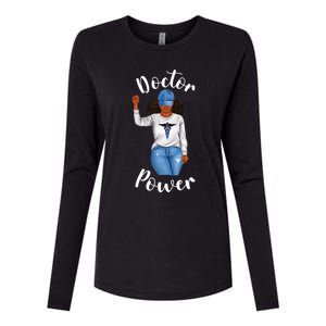 Doctor Power African American Dr Black Cool Cute Gift Womens Cotton Relaxed Long Sleeve T-Shirt