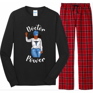 Doctor Power African American Dr Black Cool Cute Gift Long Sleeve Pajama Set