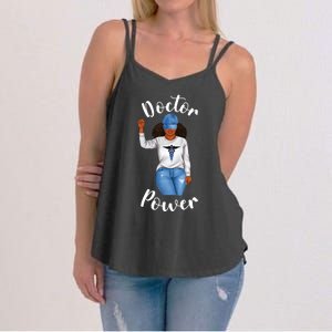 Doctor Power African American Dr Black Cool Cute Gift Women's Strappy Tank