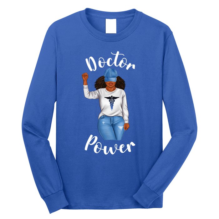 Doctor Power African American Dr Black Cool Cute Gift Long Sleeve Shirt