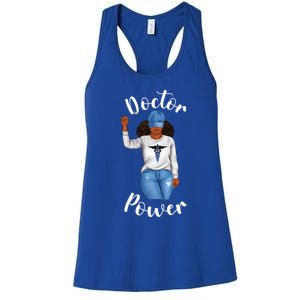 Doctor Power African American Dr Black Cool Cute Gift Women's Racerback Tank