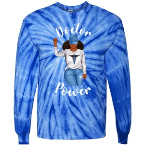 Doctor Power African American Dr Black Cool Cute Gift Tie-Dye Long Sleeve Shirt