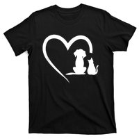 Dog Puppy And Baby Cat Heart Animal Dog & Cat T-Shirt