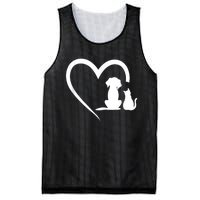 Dog Puppy And Baby Cat Heart Animal Dog & Cat Mesh Reversible Basketball Jersey Tank