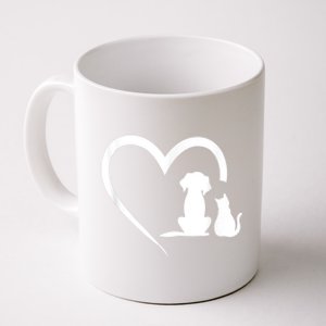 Dog Puppy And Baby Cat Heart Animal Dog & Cat Coffee Mug