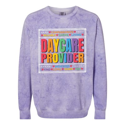 Daycare Provider And Childcare Provider Colorblast Crewneck Sweatshirt