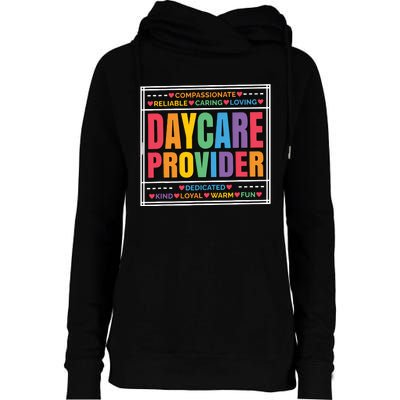 Daycare Provider And Childcare Provider Womens Funnel Neck Pullover Hood