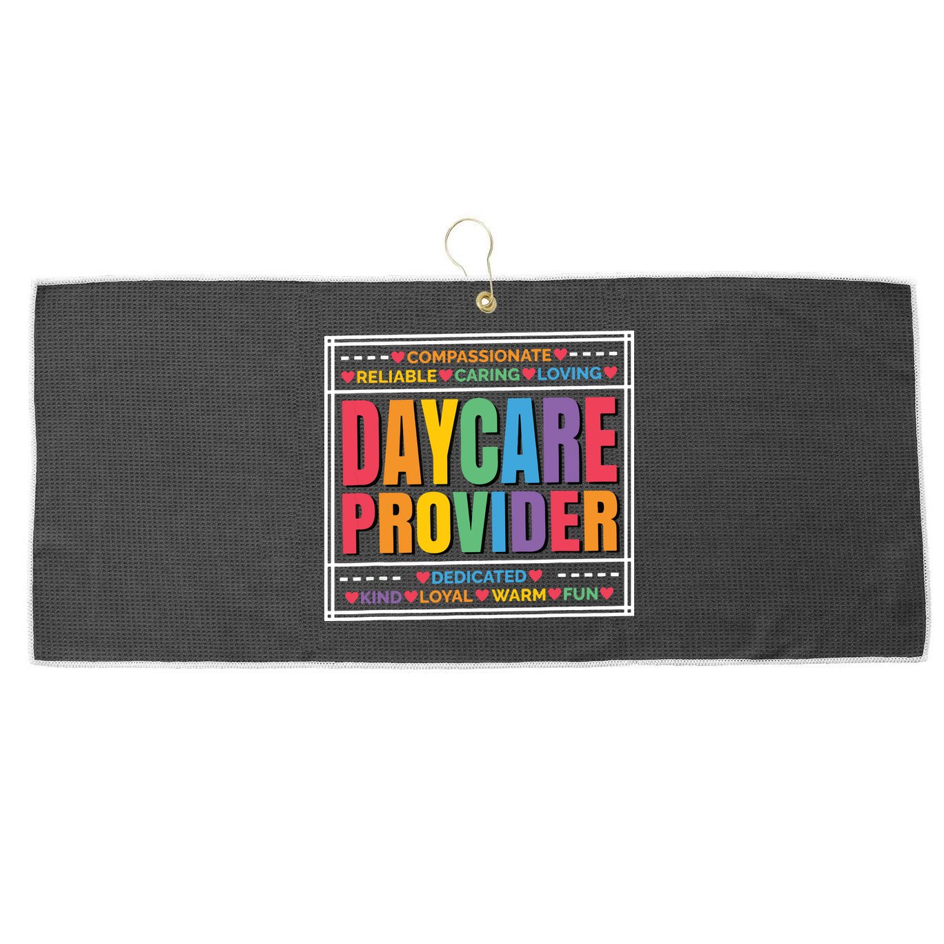 Daycare Provider And Childcare Provider Large Microfiber Waffle Golf Towel