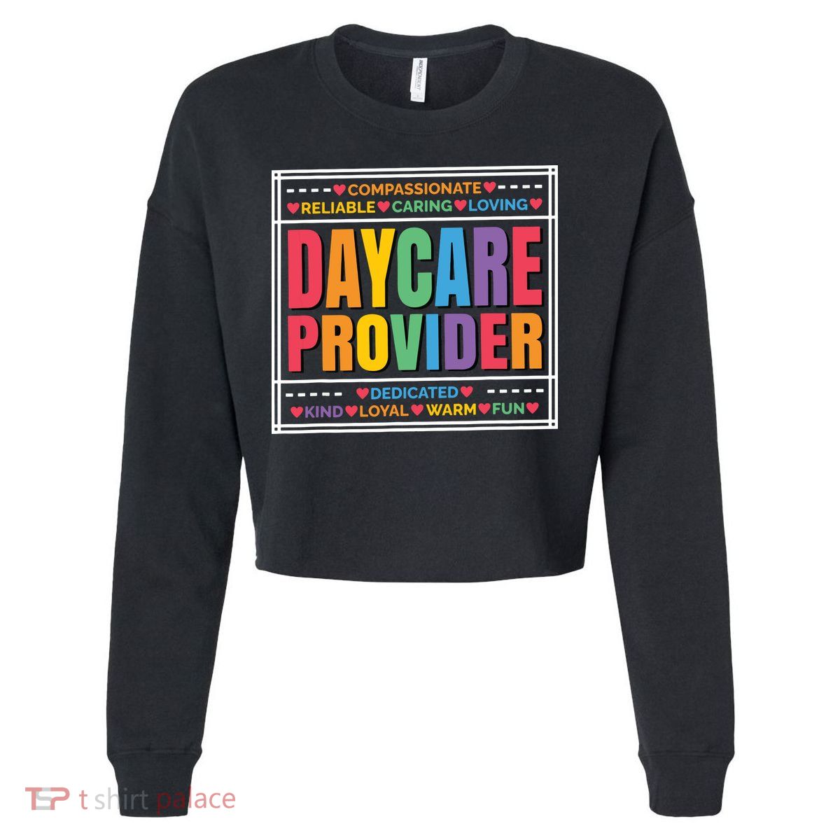 Daycare Provider And Childcare Provider Cropped Pullover Crew