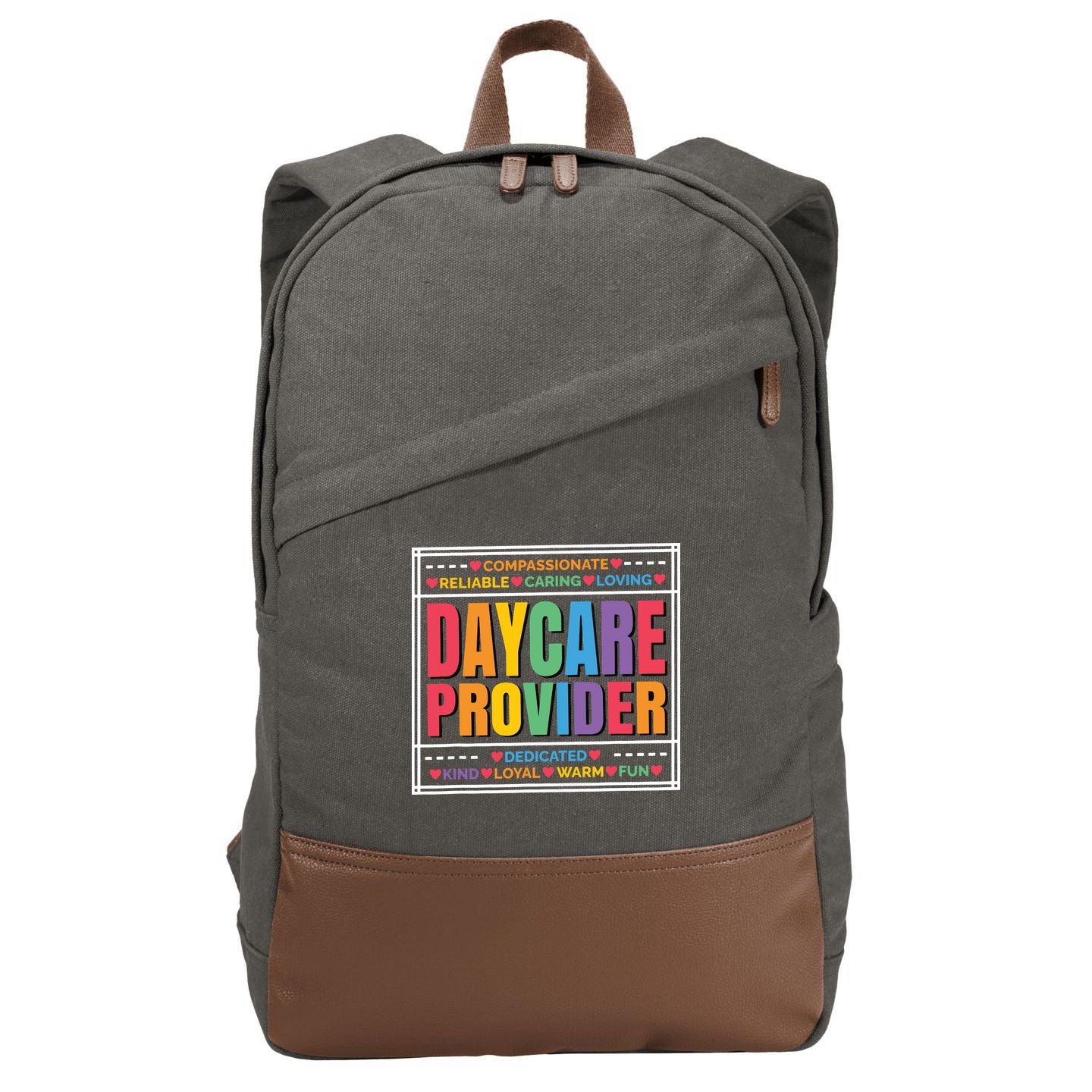 Daycare Provider And Childcare Provider Cotton Canvas Backpack