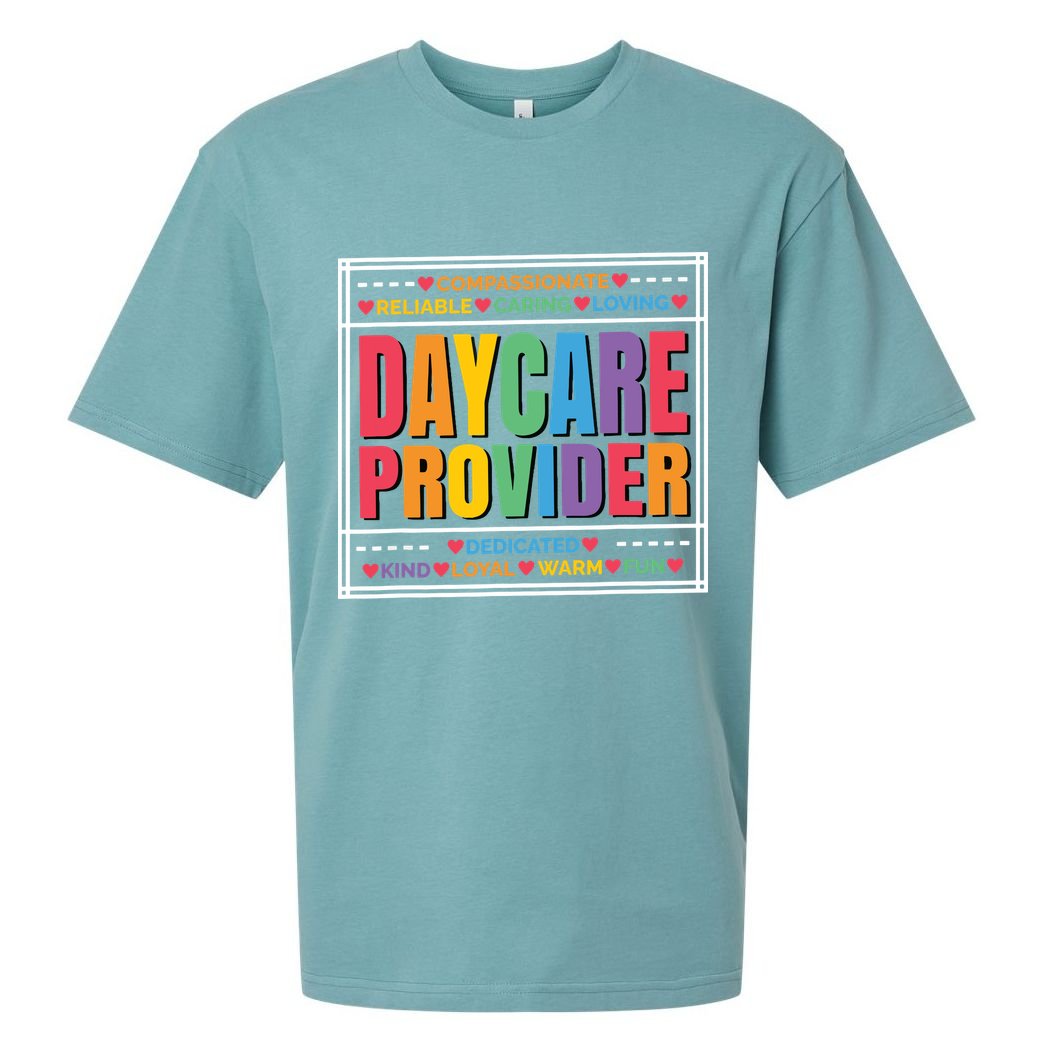 Daycare Provider And Childcare Provider Sueded Cloud Jersey T-Shirt