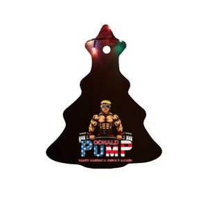 Donald Pump America Swole Again Trump 2024 Ceramic Tree Ornament