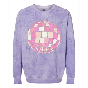 Danish Pastel Aesthetic Disco Ball Preppy Colorblast Crewneck Sweatshirt