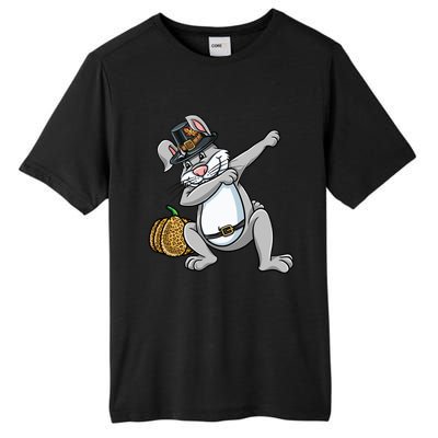 Dabbing Pilgrim Bunny Thanksgiving Gift Tall Fusion ChromaSoft Performance T-Shirt