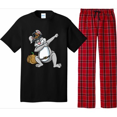 Dabbing Pilgrim Bunny Thanksgiving Gift Pajama Set