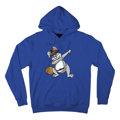 Dabbing Pilgrim Bunny Thanksgiving Gift Hoodie