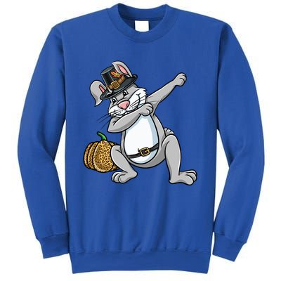 Dabbing Pilgrim Bunny Thanksgiving Gift Sweatshirt