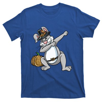 Dabbing Pilgrim Bunny Thanksgiving Gift T-Shirt