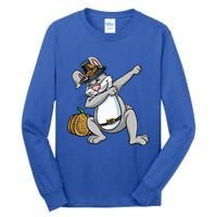 Dabbing Pilgrim Bunny Thanksgiving Gift Tall Long Sleeve T-Shirt