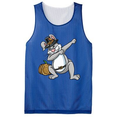 Dabbing Pilgrim Bunny Thanksgiving Gift Mesh Reversible Basketball Jersey Tank