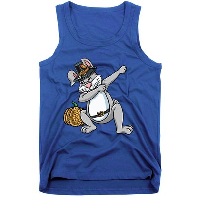 Dabbing Pilgrim Bunny Thanksgiving Gift Tank Top