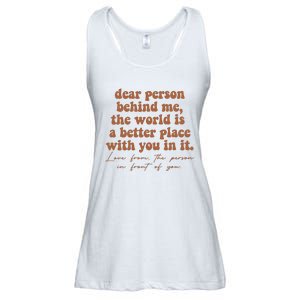 Dear Person Behind Me Mental Health Ladies Essential Flowy Tank