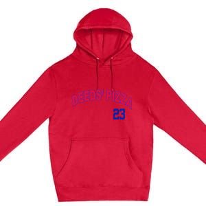 Deeds Pizza Baseball Premium Pullover Hoodie