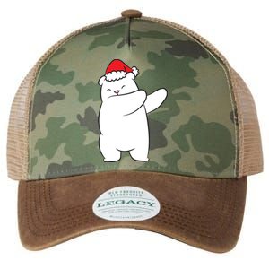 Dabbing Polar Bear Santa Hat Christmas Hat Polar Bear Gift Legacy Tie Dye Trucker Hat