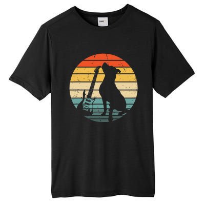 Dog Playing Bass Guitar Musical Instrument Funny Guitarist Tall Fusion ChromaSoft Performance T-Shirt