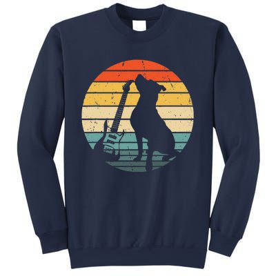 Dog Playing Bass Guitar Musical Instrument Funny Guitarist Sweatshirt