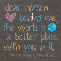 Dear Person Behind Me The World Is A Better Place With You Cotton Canvas Backpack