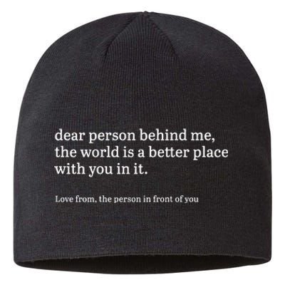 Dear Person Behind Me Personalised Be Kind Message Sustainable Beanie