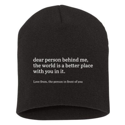 Dear Person Behind Me Personalised Be Kind Message Short Acrylic Beanie