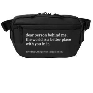 Dear Person Behind Me Personalised Be Kind Message Crossbody Pack