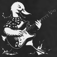 Duck Playing Bass Guitar For Animal Playing Guitar Cool Comfort Performance Bucket Hat