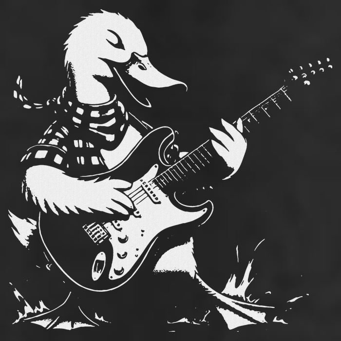 Duck Playing Bass Guitar For Animal Playing Guitar Cool Comfort Performance Bucket Hat