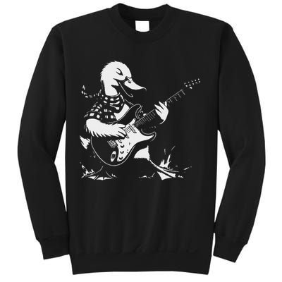 Duck Playing Bass Guitar For Animal Playing Guitar Sweatshirt