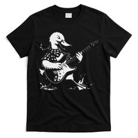 Duck Playing Bass Guitar For Animal Playing Guitar T-Shirt