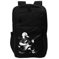 Duck Playing Bass Guitar For Animal Playing Guitar Impact Tech Backpack