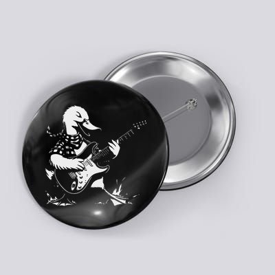 Duck Playing Bass Guitar For Animal Playing Guitar Button