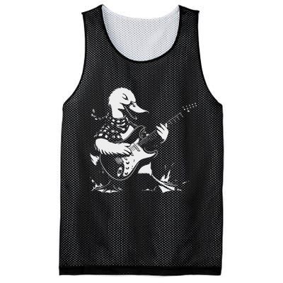 Duck Playing Bass Guitar For Animal Playing Guitar Mesh Reversible Basketball Jersey Tank