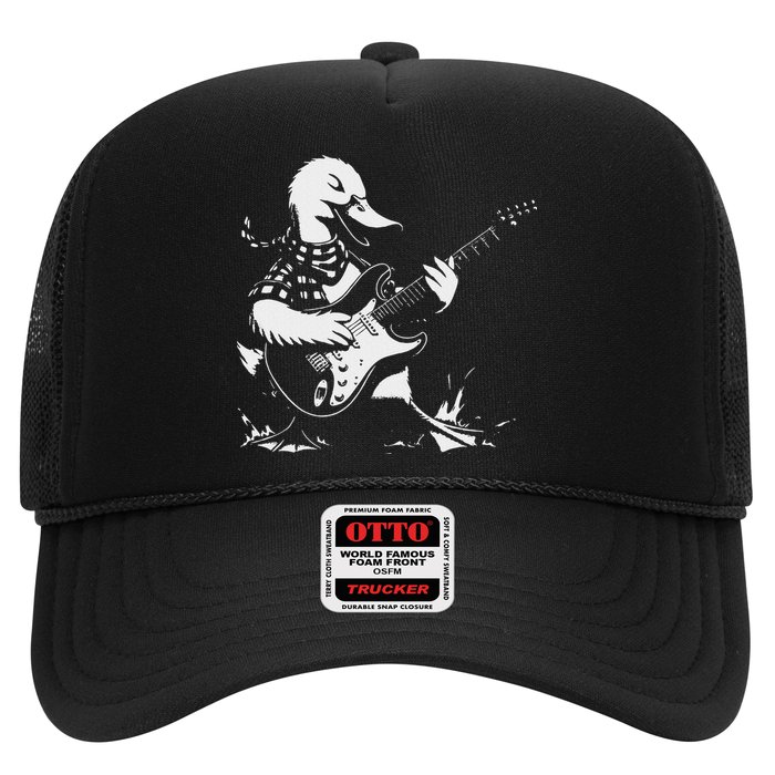 Duck Playing Bass Guitar For Animal Playing Guitar Hat