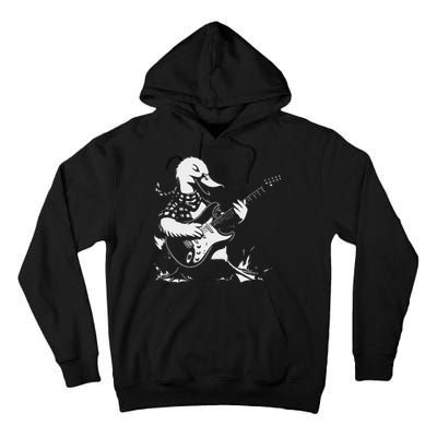 Duck Playing Bass Guitar For Animal Playing Guitar Tall Hoodie